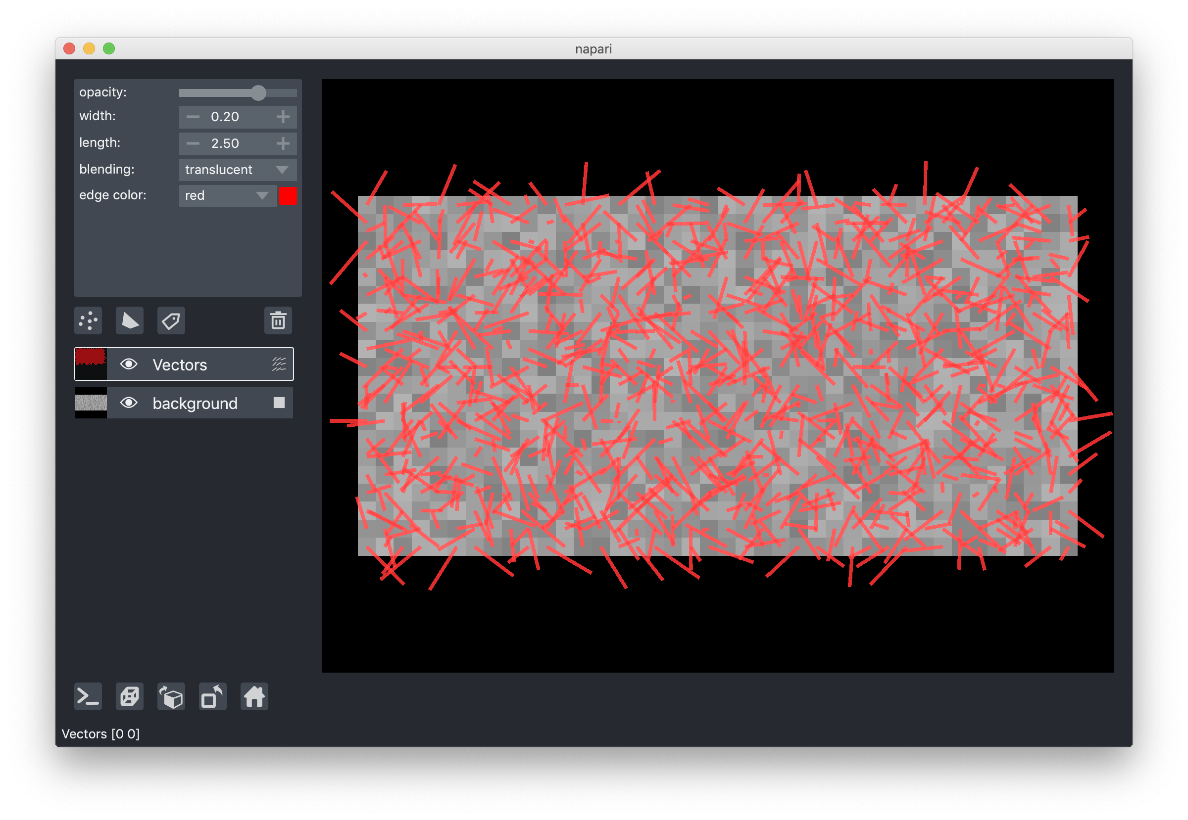 image: add vectors overlaid on animage